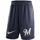 Men's Milwaukee Brewers Nike Navy Dry Fly Shorts FengYun,baseball caps,new era cap wholesale,wholesale hats